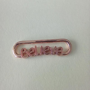rose gold pandora me styling believe word link charm
