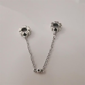 pandora silver s925 ale flower safety chain charm