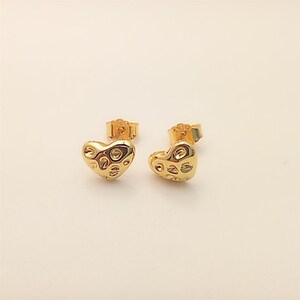 pandora heart 14k gold-plated stud earrings