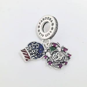 pandora  mickey red experimental diamond charm s925 ale