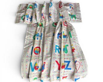 1987 Paddington Bear alphabet blocks primary-colored curtain and valance  Eden