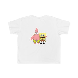 Camiseta de Bob Esponja y Patricio para niño pequeño, ropa de dibujos animados, regalo divertido, camiseta de cumpleaños, ropa de verano