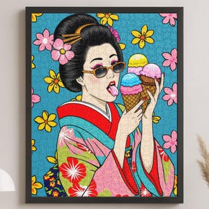 Rainbow Nostalgia –  jigsaw puzzle Retro Maiko Ice Cream Puzzle (252,520 Pieces)-Maioko Icecream07
