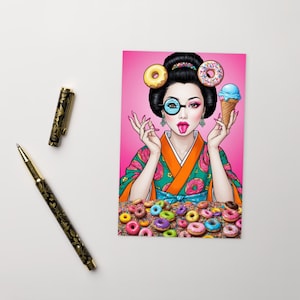 Tokyo Donut Muse / Cartão postal padrão / Cartão postal estético japonês / Edição premium