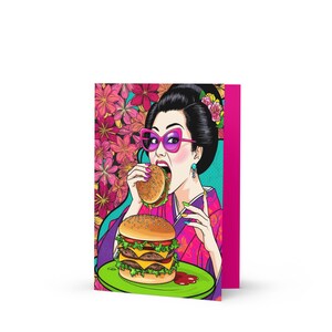Tokyo Burger Queen / Greeting card / Japanese Aesthetic Greeting card / Premium Edition