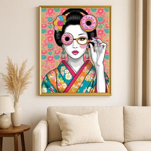 Kawaii Maiko Dessert Kunst Poster: Japanischer Pop Art Print