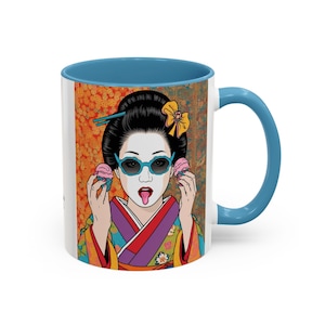 Copia de "Triple Scoop Joyride" / "Whimsical Maiko" Taza de arte japonés con acento (325 ml): Maiko Icecream05