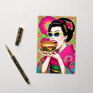 Neon Snack Muse / Cartão postal padrão / Cartão postal de cultura pop japonesa / Edição premium