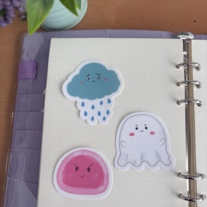 Kawaii Frens Sticker SET 2 (mit 3 Stück), für Journal oder Geschenke | MoonCath Kunst