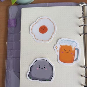 Kawaii Frens Sticker SET 3 (Mit 3 Stück), für Persönliches Journal oder Geschenke | MoonCath Kunst