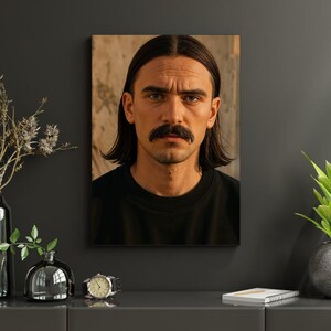 Homem de bigode estiloso | Arte para impressão
