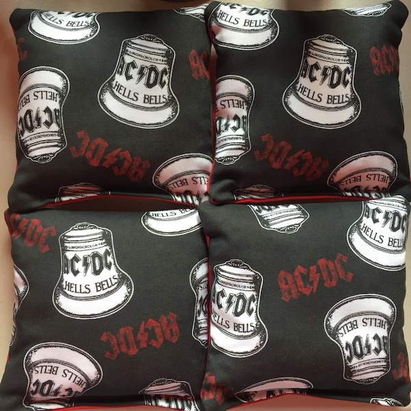 Cornhole bags Set of 4  Music Band AC/DC