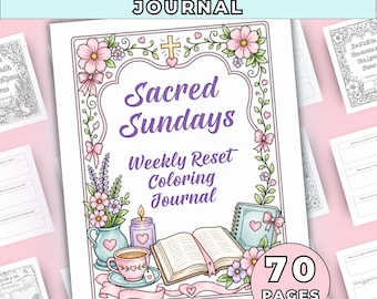 Bible Verse Coloring Journal for Women, Faith & Prayer Worksheets, Sunday School Activity, Cozy Coloring Book, Christian Women Coloring Page