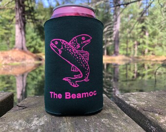 Roscoe NY Catskills 2 Headed Trout Cryptid Recycled Koozie Beamoc Upstate