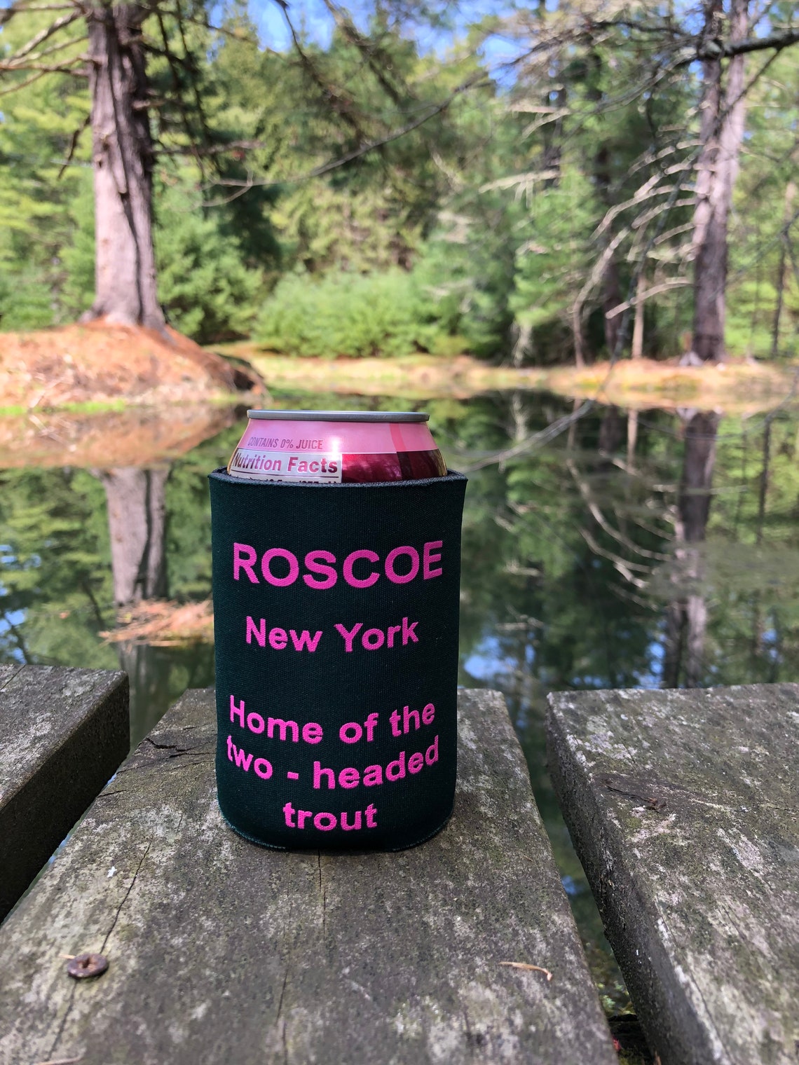 Roscoe NY Catskills 2 Headed Trout Cryptid Recycled Koozie Etsy