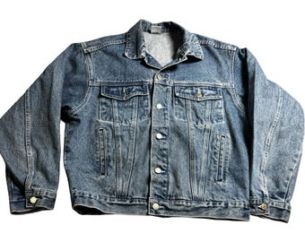 Disney Store Seven Dwarfs Denim Jacket Medium/Large Blue Excellent Vintage 90s