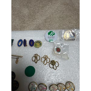 Vintage Girl Scouts & Boy Scouts Pin Badge Lot Uniform Insignia Compass Mixed image 5