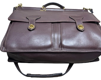 Jack Georges Vintage Brown Leather Executive Briefcase Messenger Satchel USA