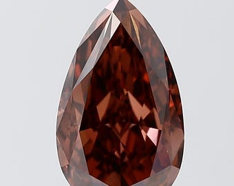 Pear Brilliant Lab Grown Brown Diamond | IGI Certified Eco Friendly | 4ct VVS2