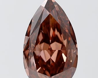 Pear Brilliant Lab Grown Brown Diamond | IGI Certified Eco Friendly | 4ct VS1