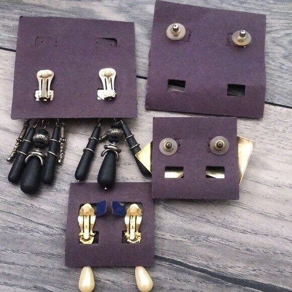 Vintage Celebrity Jewelry Earrings Bundle Lot 80s… - image 6