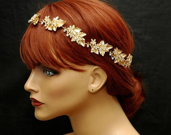 Gold Hair Jewelry Wedding Bridal Headpiece Boho Festival Rally Coachella