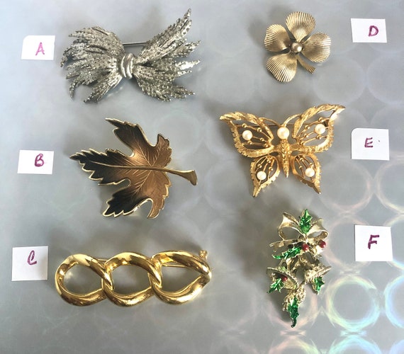 Brooch Vintage to Now You Choose Gold Silver Plat… - image 1