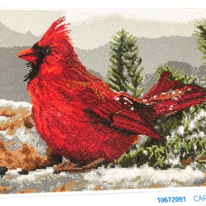 Winter Cardinals Diamond Painting Kit with Free Shipping – 5D
