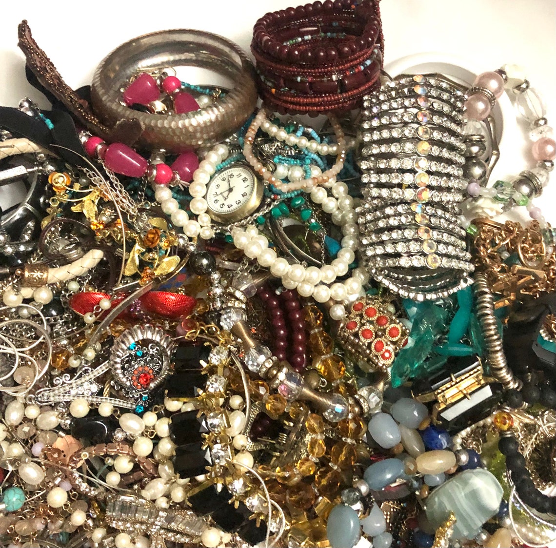 15 Lbs Jewelry Lot Unsorted Vintage To Modern Wear Broken | Etsy