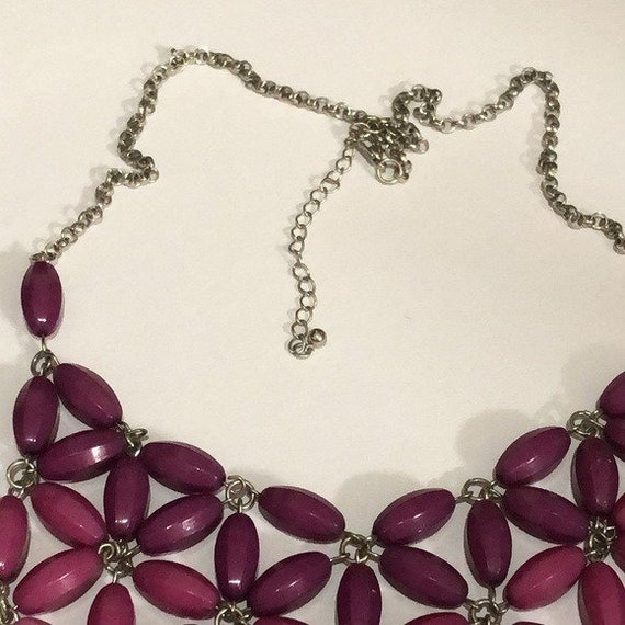 Intricate Beaded Flower Necklace Gatsby Downton A… - image 3