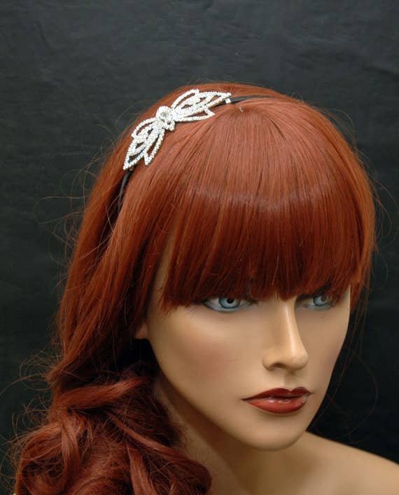 Crystal Headband Prom Hair Accessories Rhinestone Flower Etsy