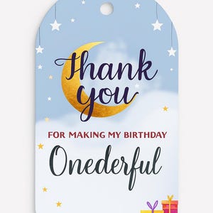 carte de remerciement personnalisée pour votre premier anniversaire | Carte de remerciement imprimable pour le 1er anniversaire de bébé | Téléchargement numérique modifiable | Accès instantané