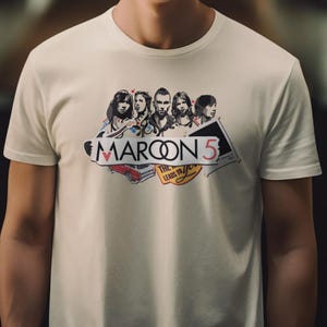 Nueva camiseta retro de la banda Maroon 5