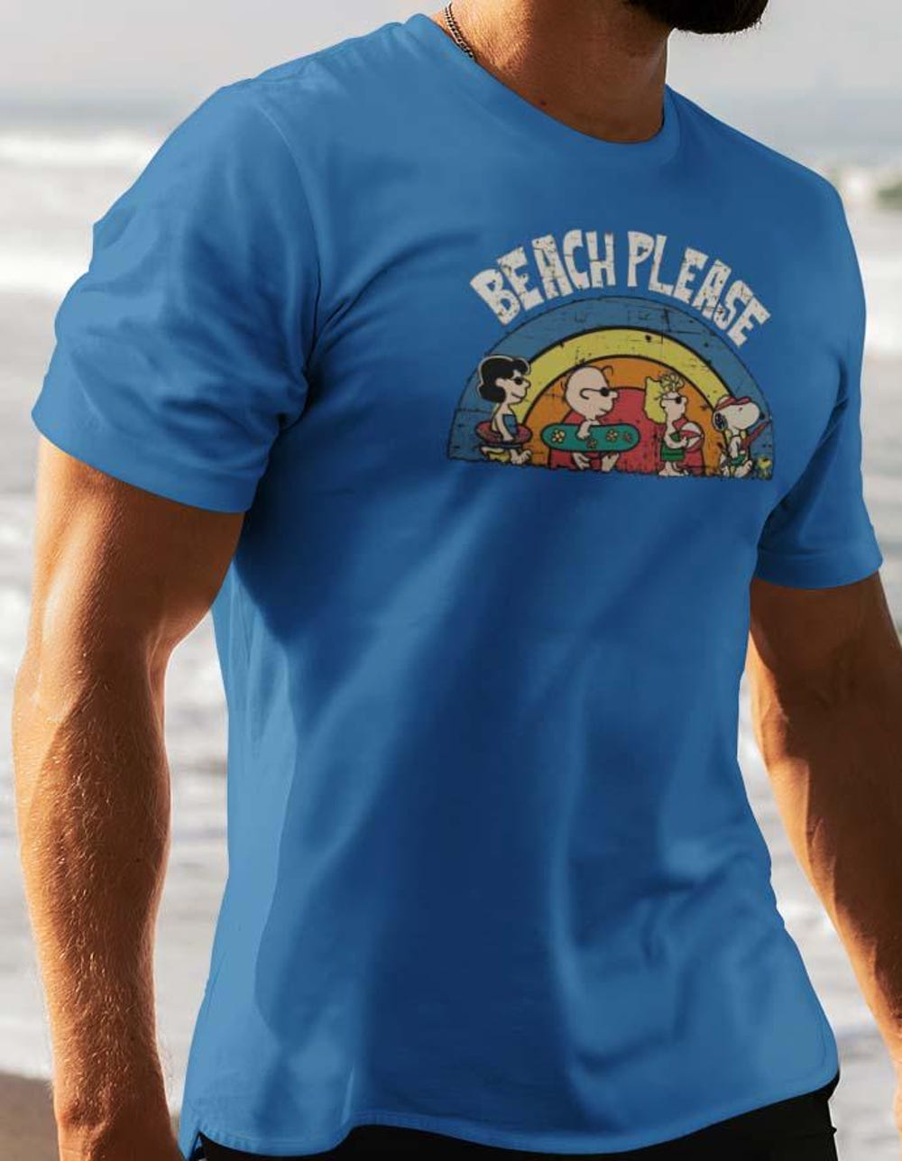 Snoopy Beach Please. Soft-Style T-Shirt Shirtcanvas