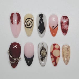 Devil Contract chainsaw man— Anime-Inspired Press On Nails