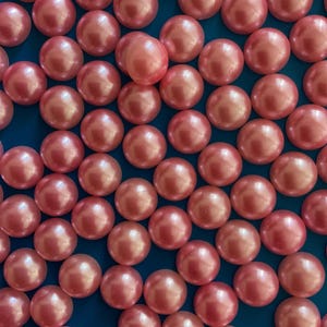 Kawaii 100 pcs 14mm pink faux flatback pearl decoden craft deco diy image 1