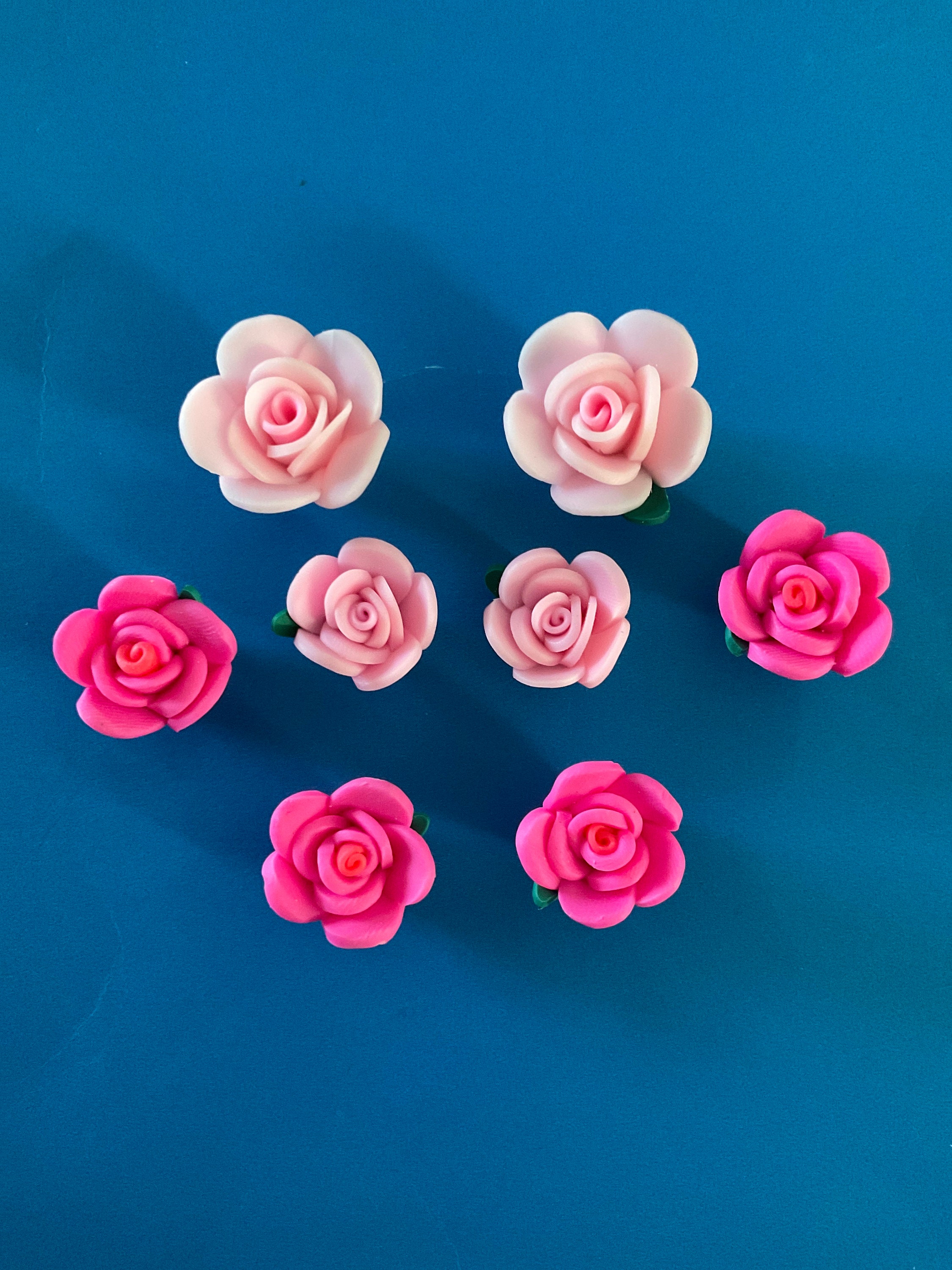 10 pcs Polymer Clay Flower Cabochon Assorted Color 20mm A3618 – VeryCharms