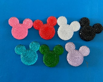 Kawaii mouse shape acrylic stone deco diy craft resin flatback jewelry accessory making mix 7pcs