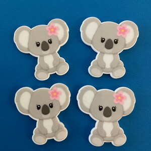 Kawaii cute koala bear deco diy craft cabochon resin flatback jewelry accessory making 4pcs