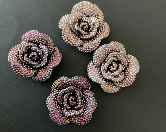 Kawaii glitter rose flower deco diy craft cabochon resin flatback mix 4pcs