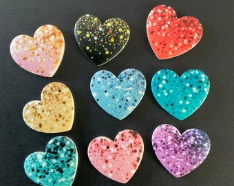 Kawaii heart deco diy craft cabochon resin flatback jewelry accessory making mix 9 pcs