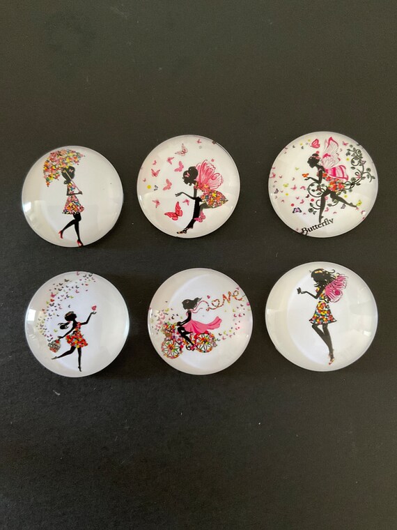 Kawaii Fashionable Girl Glass Cabochon Deco Diy Craft Jewelry