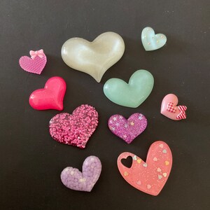 Kawaii heart deco diy craft cabochon resin flatback mix 10pcs