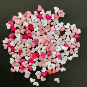 Kawaii tiny heart 5mm for nail decoration deco diy craft nail art heart flat back pink, rose and white mix about 200 pcs