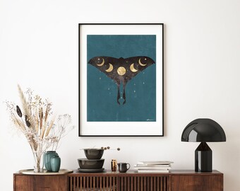 Lunar Moth Print - Digital Download