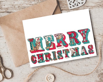 Merry Christmas Greeting Card - Digital Download
