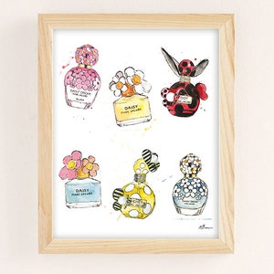 Watercolor Marc Jacobs Perfume - Instant Download Print -