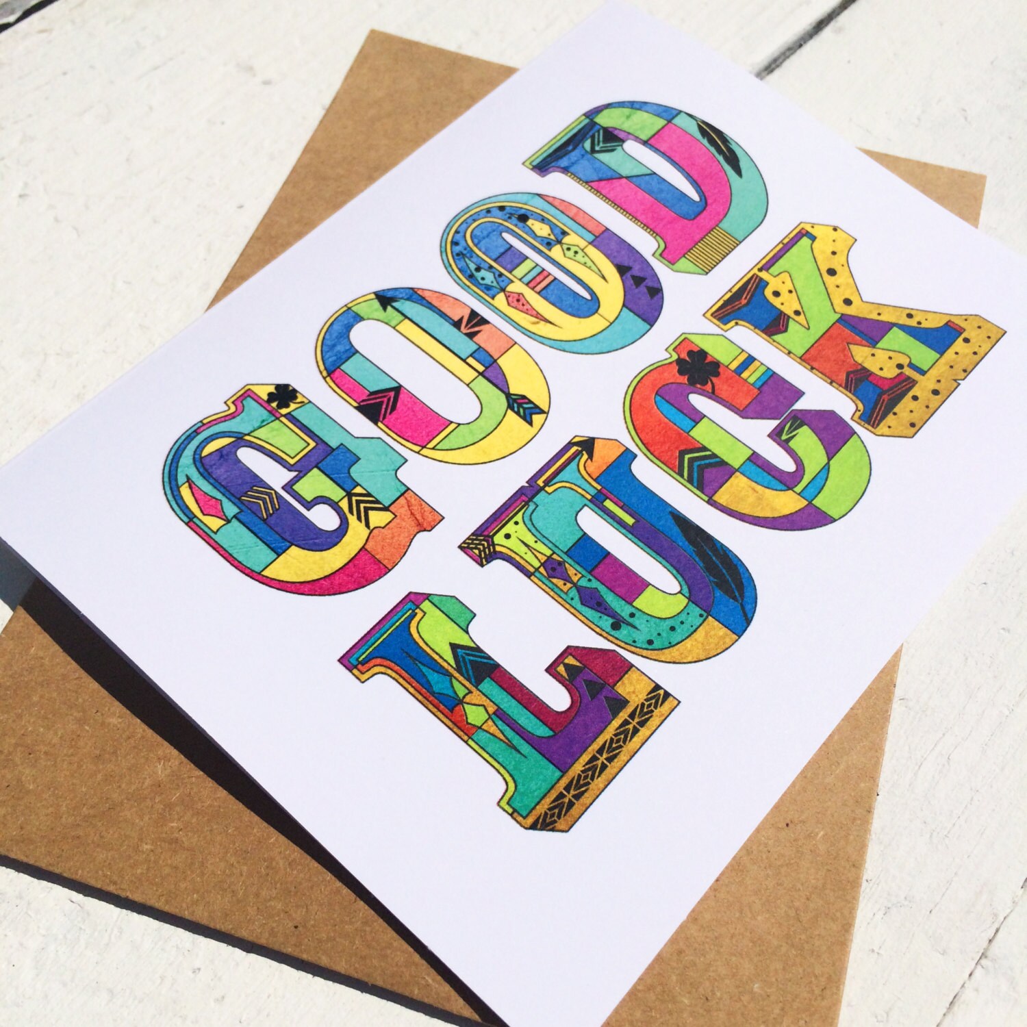 Good Luck Greeting Card - Etsy