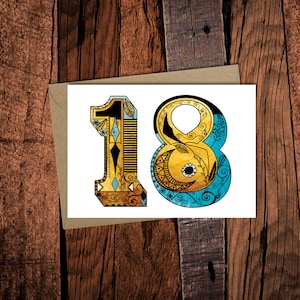 Happy 18th Birthday Greeting Card
