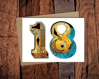 Happy 18th Birthday Greeting Card
